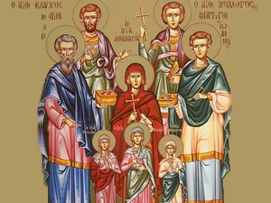 Бессребреники мученики Кир и Иоанн и с ними мученицы Афанасия и дочери ее:  Феодотия, Феоктиста и